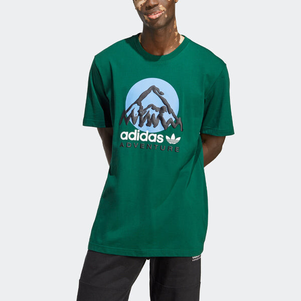 Футболка Adidas Originals Adv MTN Fleece Tee 'Green', зеленый — фото 2