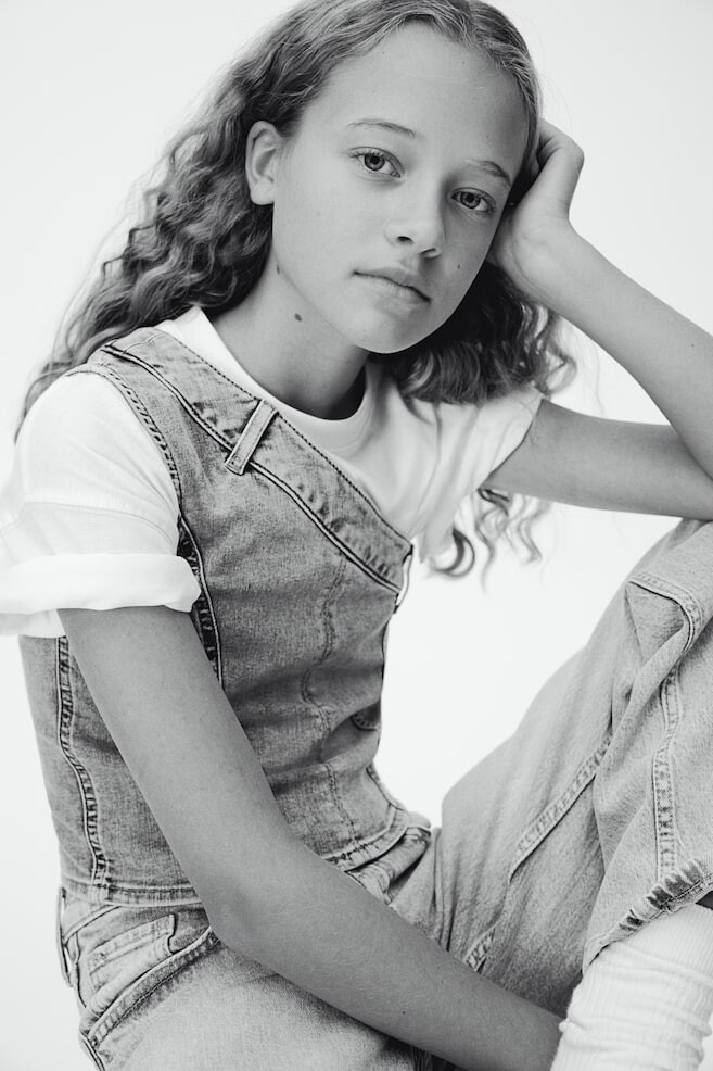 

Джинсовый топ на одно плечо H&M, синий