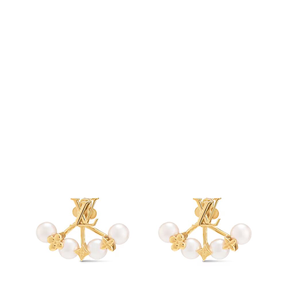 

Серьги с жемчугом Minigram Louis Vuitton, золотой