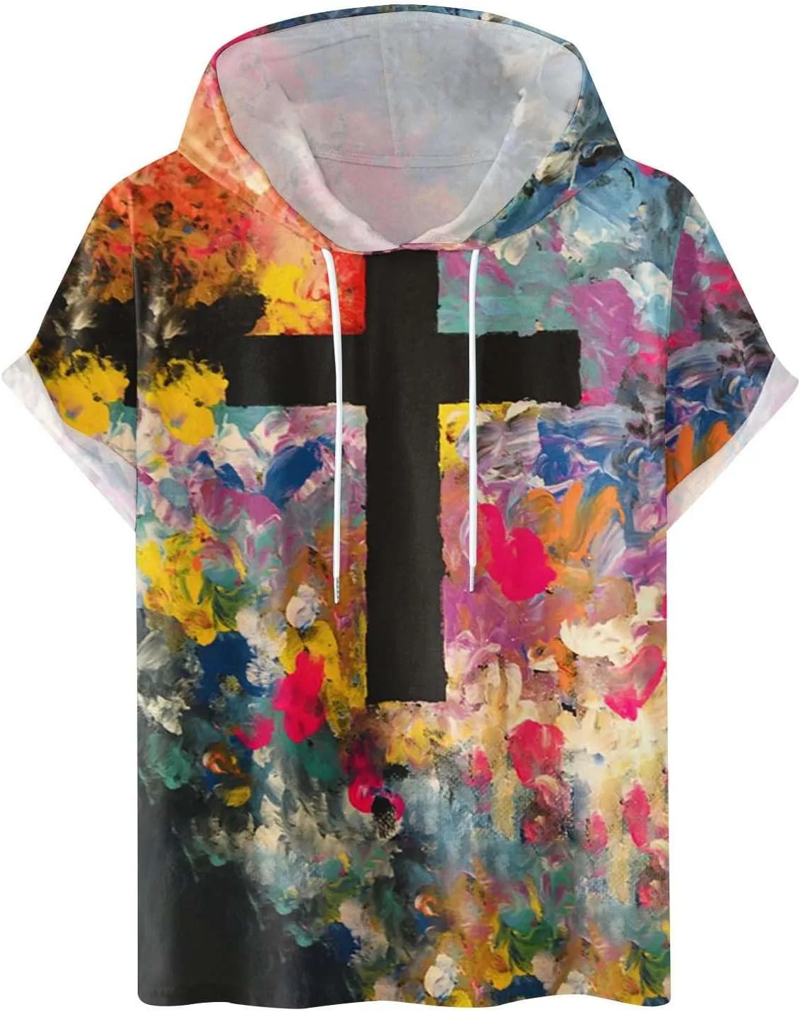 

Футболка Muscularfit с принтом, Casual, короткий рукав, свободный крой, градиентный цвет