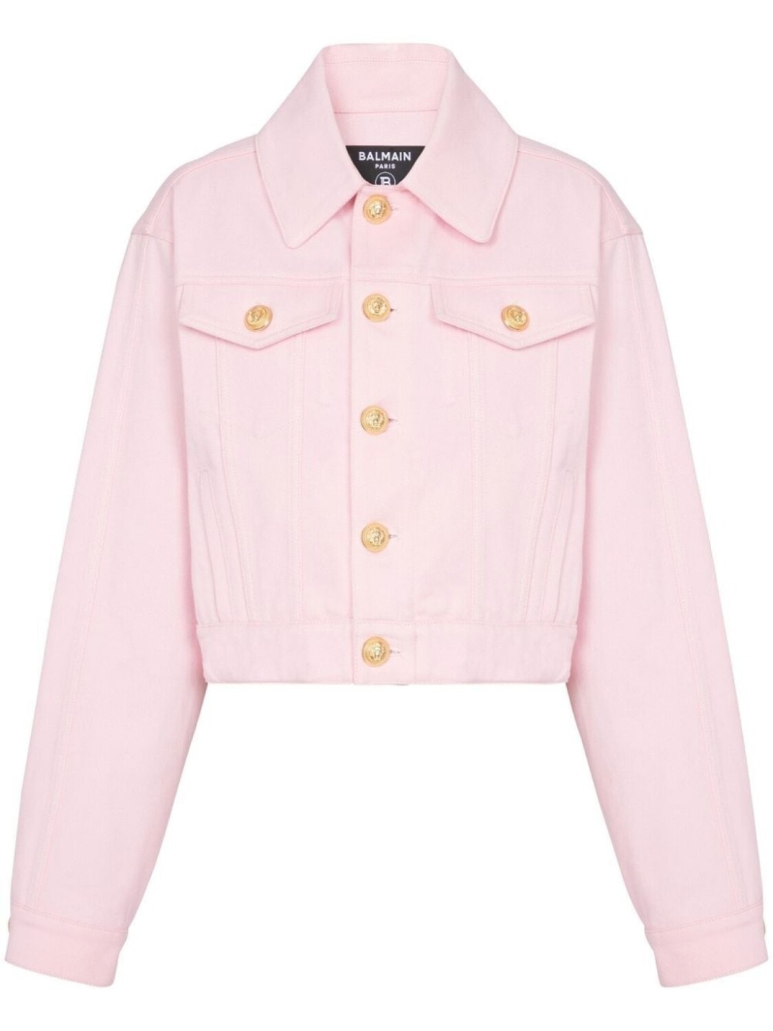 

Balmain укороченная джинсовая куртка, розовый