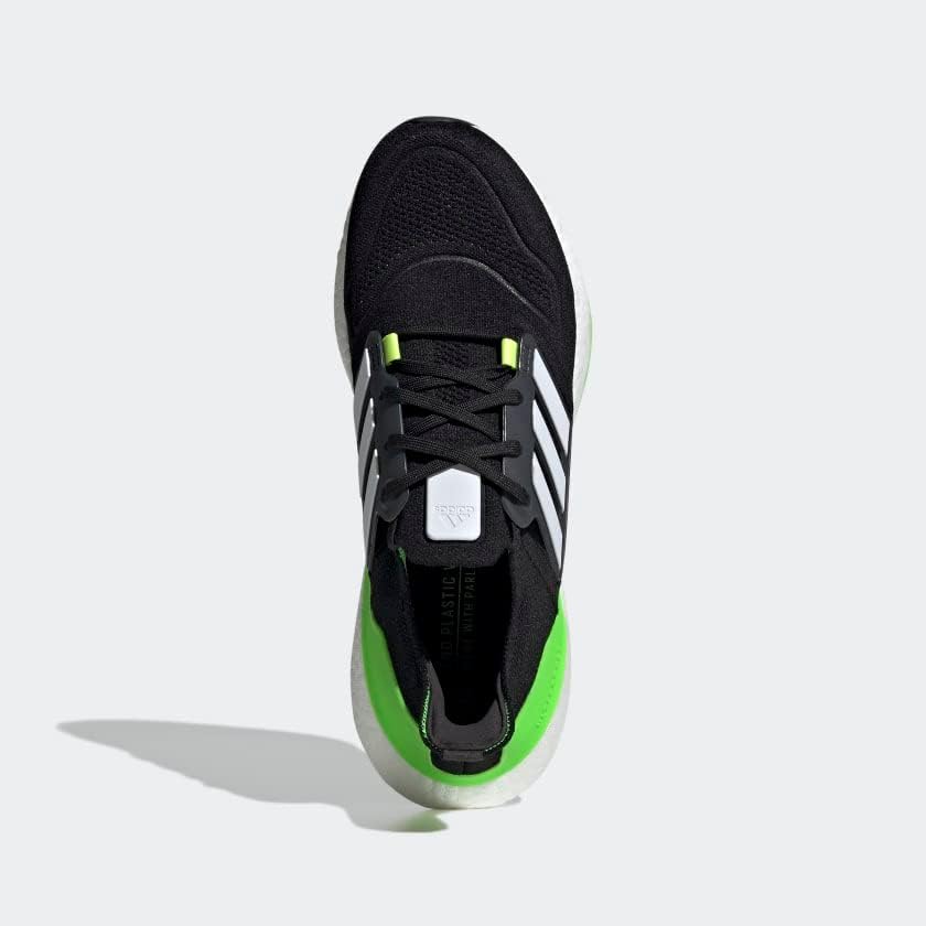 Мужские беговые кроссовки adidas Ultraboost 22, белый/черный/зеленый — фото 3