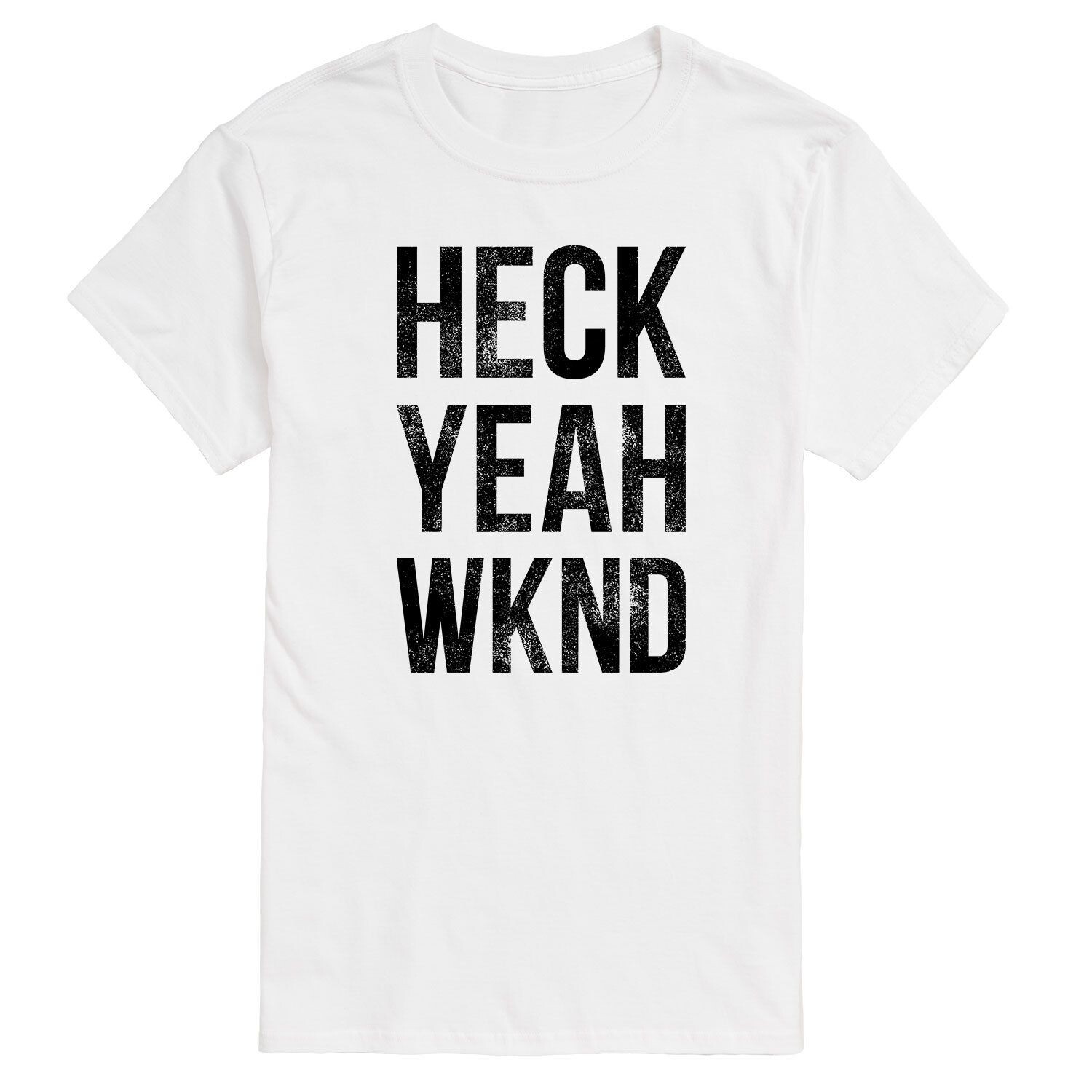 

Мужская большая и высокая футболка с рисунком "Heck Yeah Wknd" License, белый
