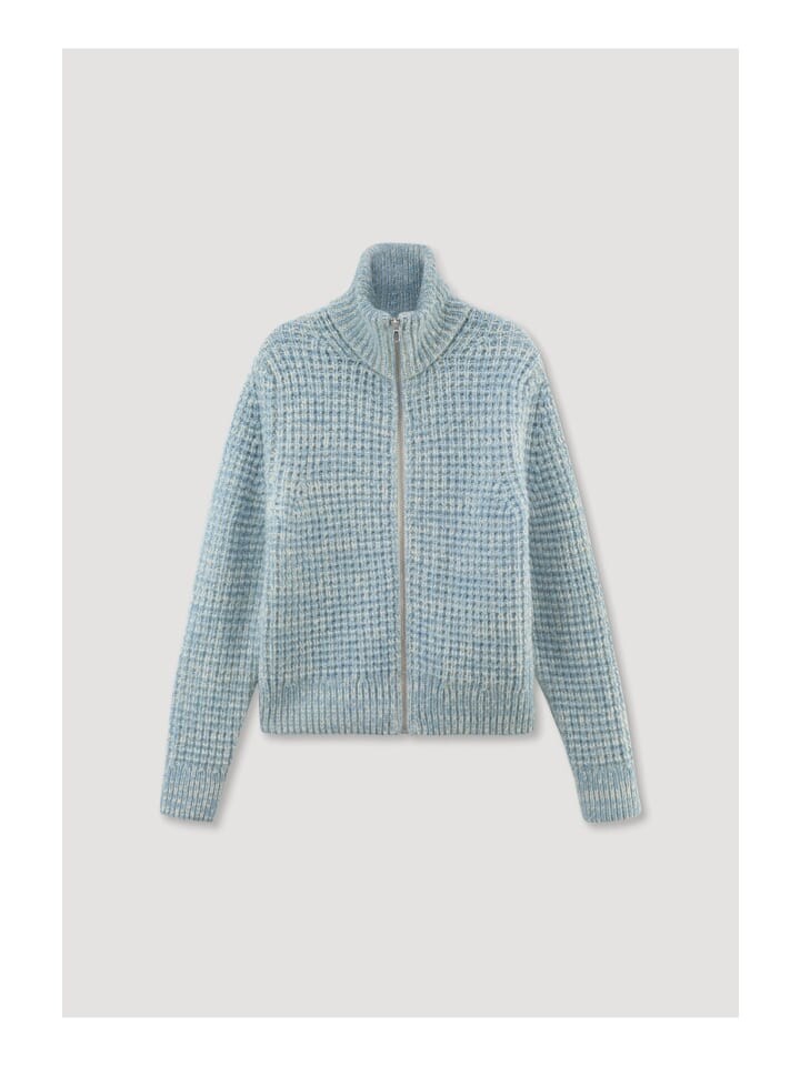 

Кардиган Hessnatur Strickjacke Regular aus reiner Merinowolle, цвет helles jeansblau