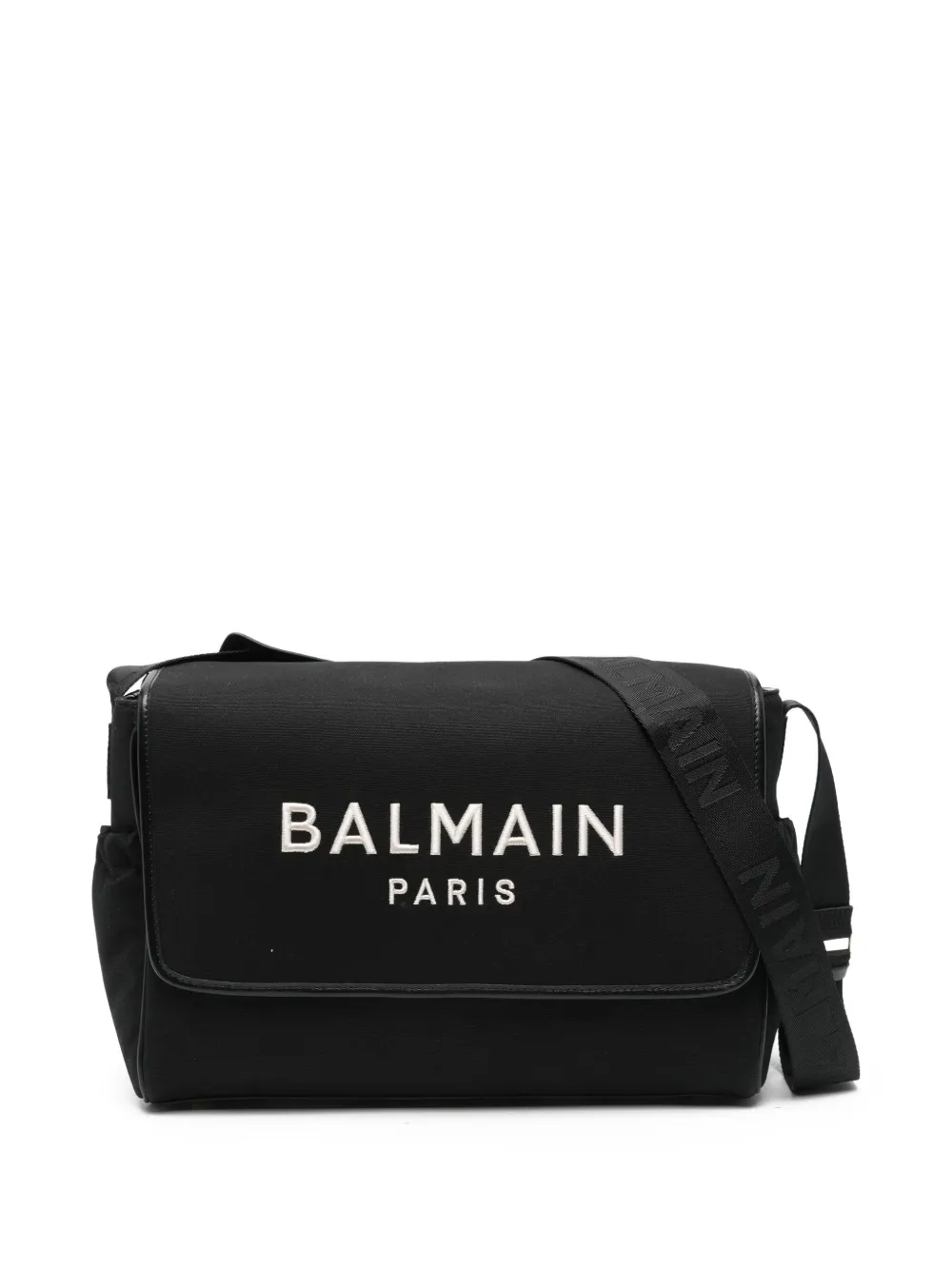 

Пеленальная сумка с вышитым логотипом Balmain Kids, черный