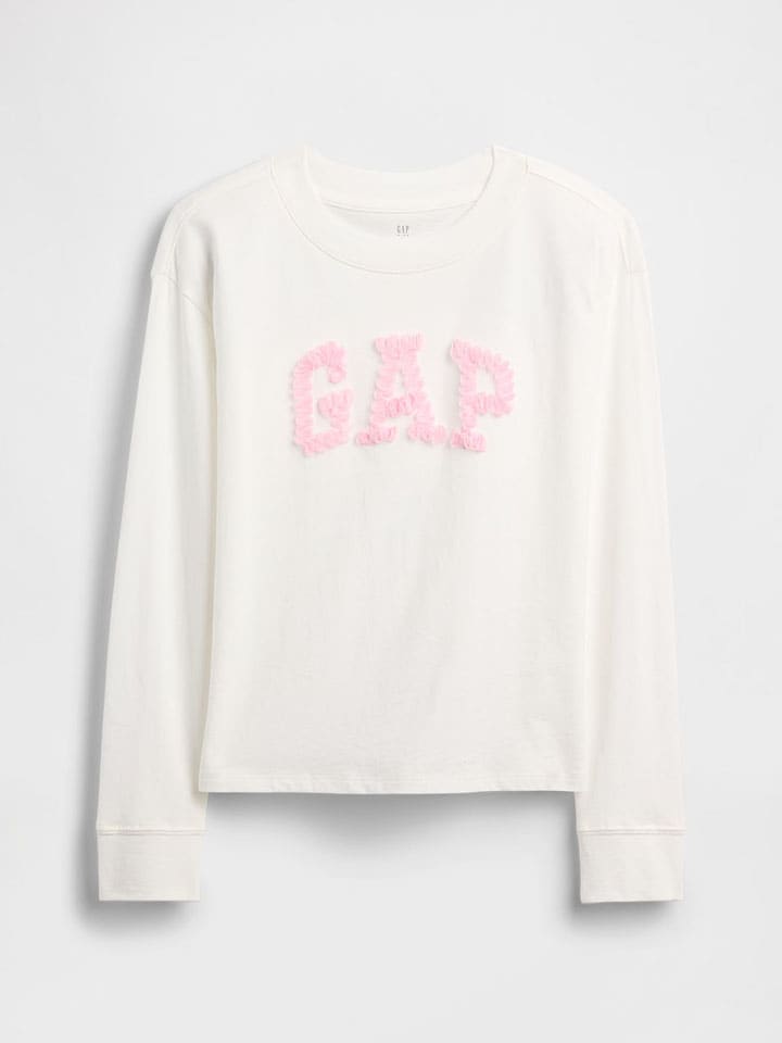 

GAP Белая футболка с длинными рукавами