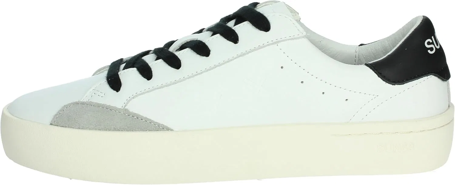Кожаные кроссовки SUN68 унисекс для улицы, 11 Bianco Nero