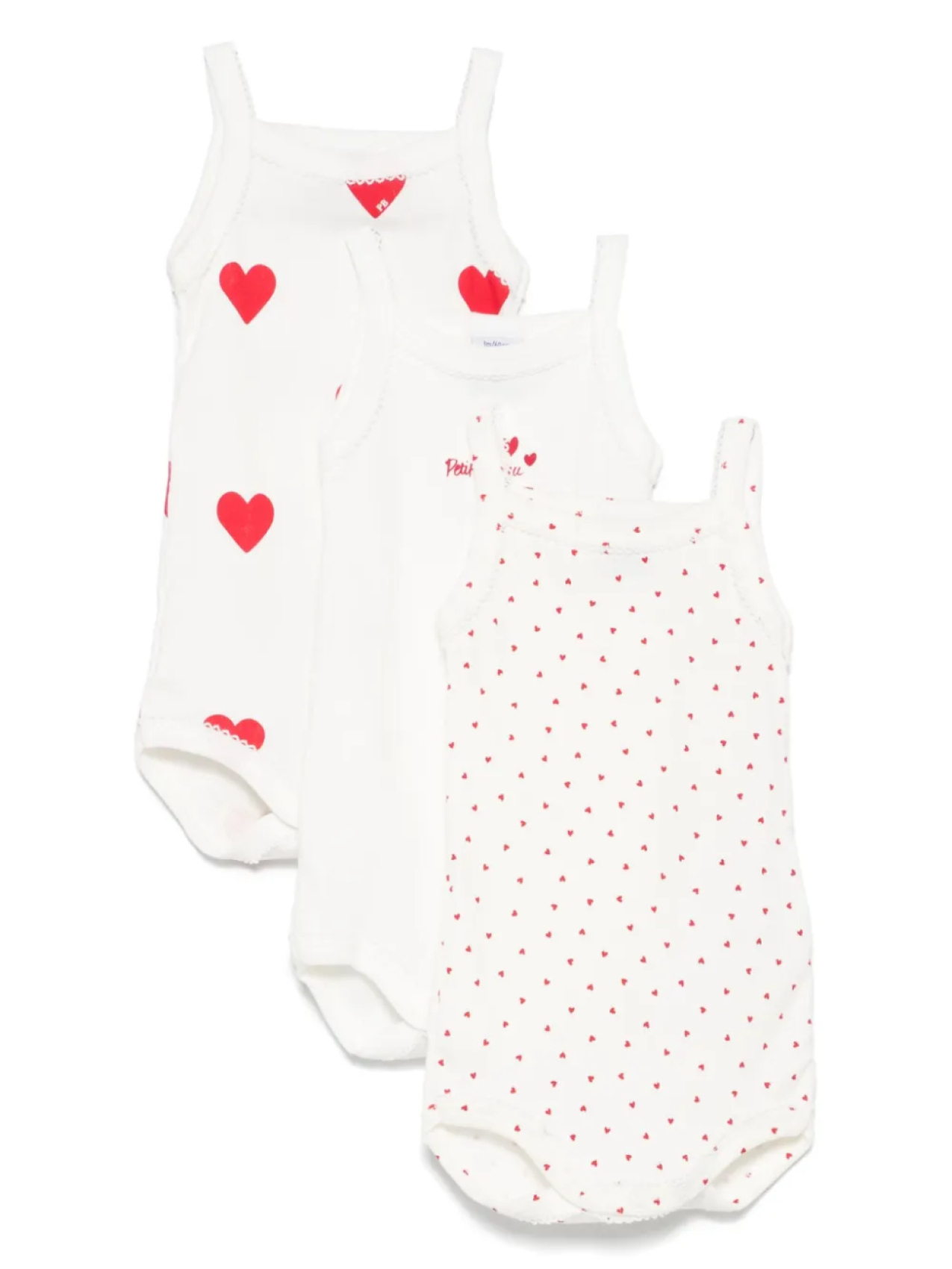 

Хлопковые боди (упаковка из трех штук) Petit Bateau, белый