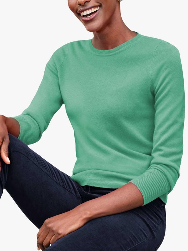 

Кашемировый свитер с круглым вырезом Pure Collection, Mint Leaf