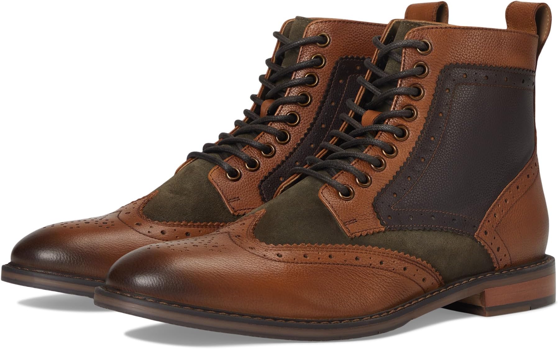 

Ботинки Stacy Adams Finnegan Wing Tip Boot, цвет Olive Multi