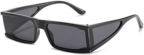 

Солнцезащитные очки в стиле ретро 2027 года, толстая оправа, маленькие прямоугольные, для женщин, серебристые, с боковой защитой, плоская верхняя часть, для мужчин MTZJH, D4