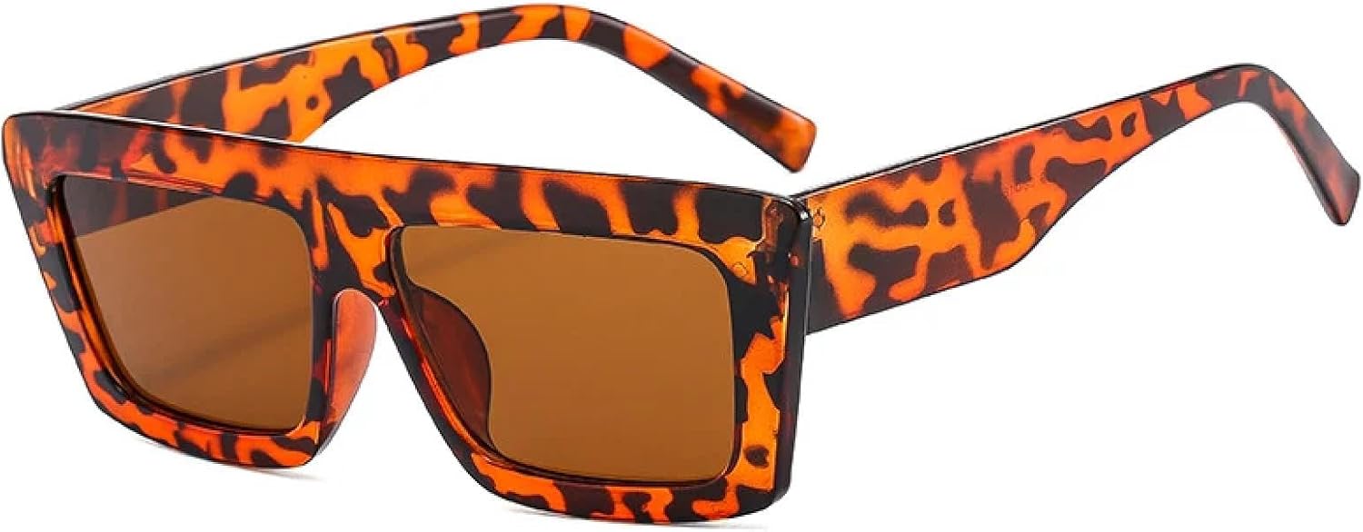 

Модные солнцезащитные очки в крупной оправе для женщин и мужчин, трендовые, роскошные, для уличной фотографии и активного отдыха, солнцезащитные очки UV400 TKKTLLT, Leopard Brown