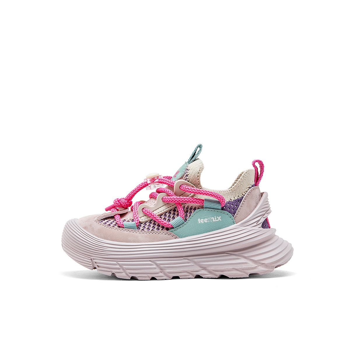 

Teenmix Низкие детские беговые кроссовки Slip Resistant Shock Absorbers бежево-розовые