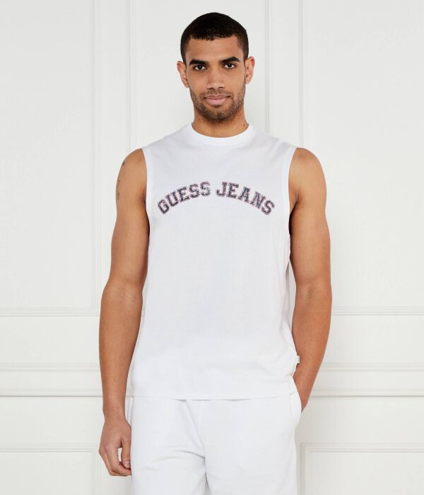 

Майка Guess Jeans Regular Fit, белый