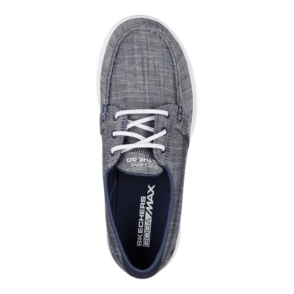 Женские топсайдеры Skechers на шнуровке, серый — фото 4