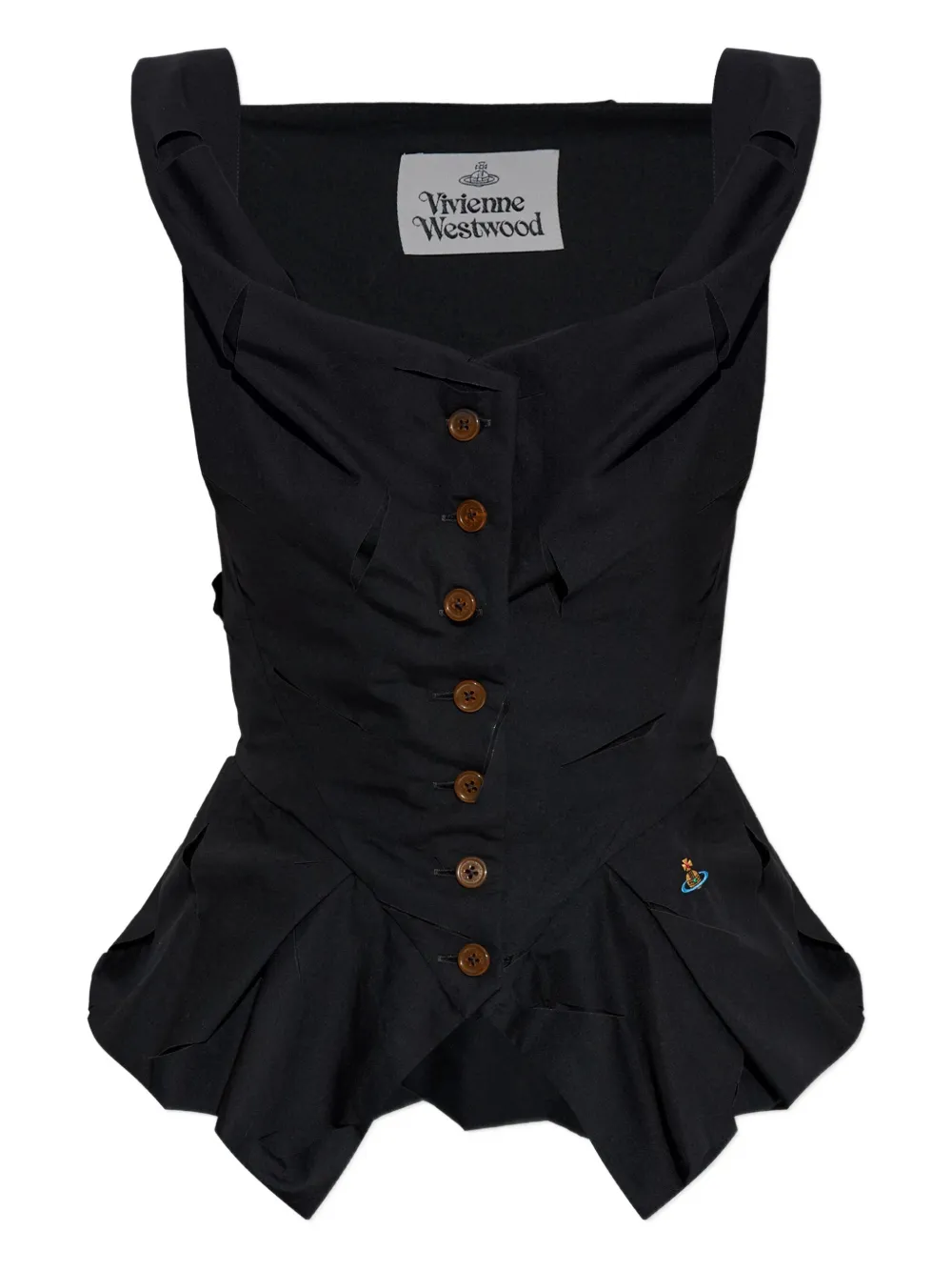 

Топ с баской и отделкой в виде орбов Vivienne Westwood, черный