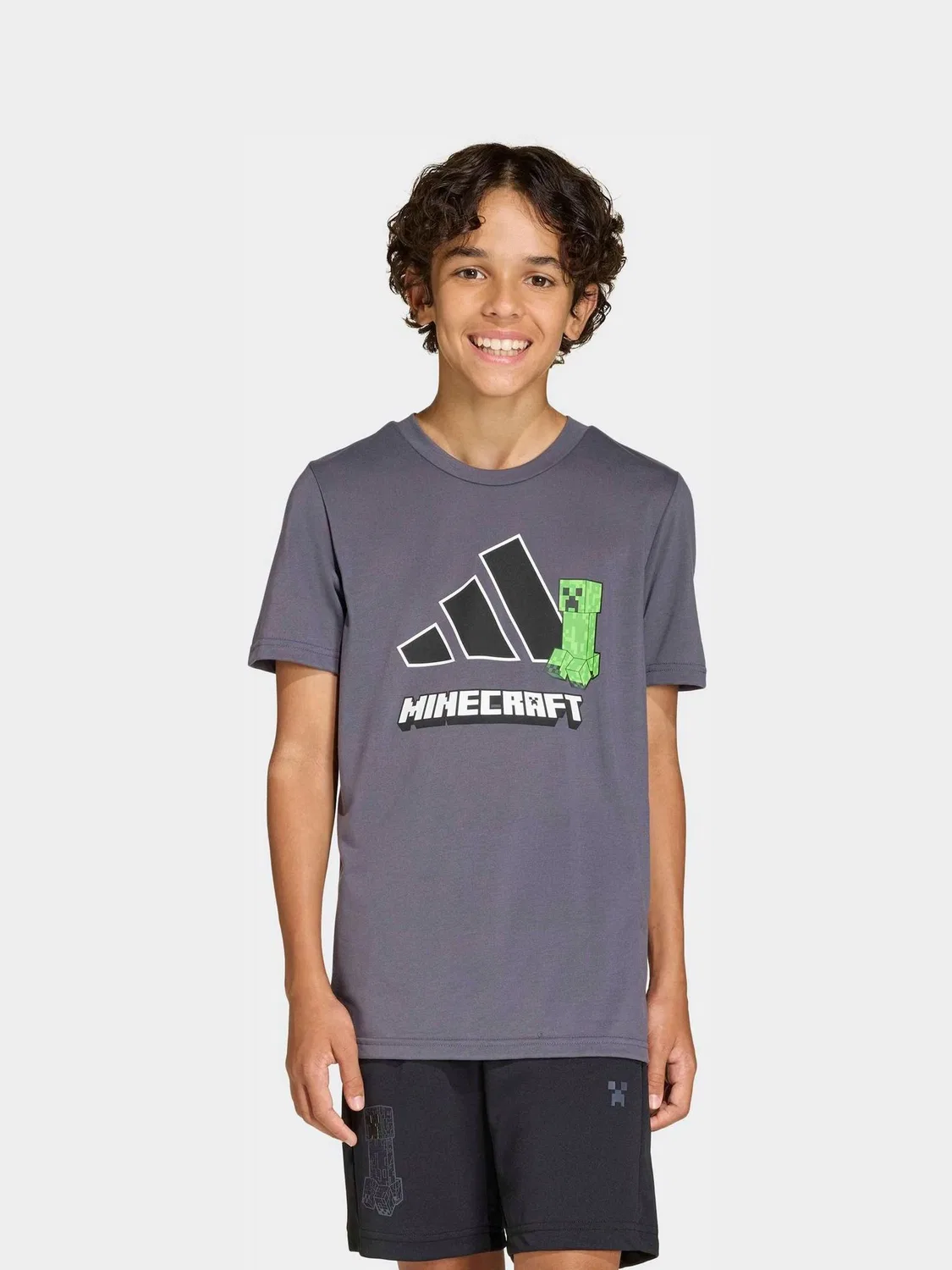 Футболка тренировочная Minecraft Climacool adidas, серый — фото 2