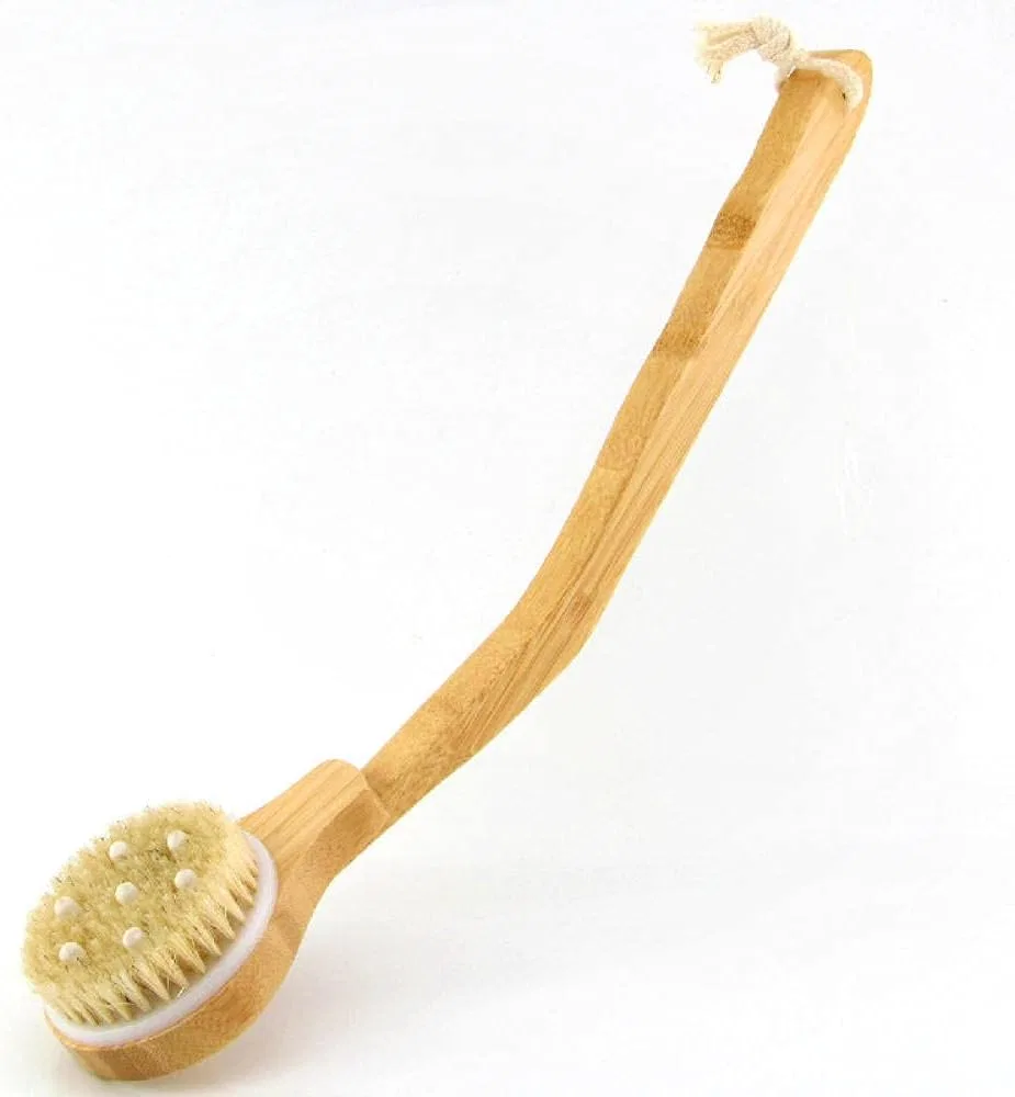 Щетка для тела с длинной ручкой, YUNHOME, Small Bending Handle PP Soft Bead Brush