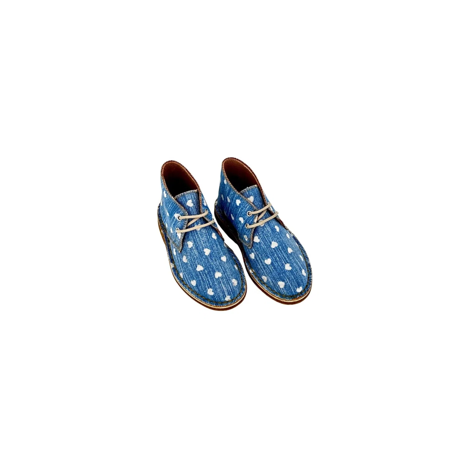 Детский ботинок для девочек без каблука Camarri dal 1916, Sky Blue Hearts