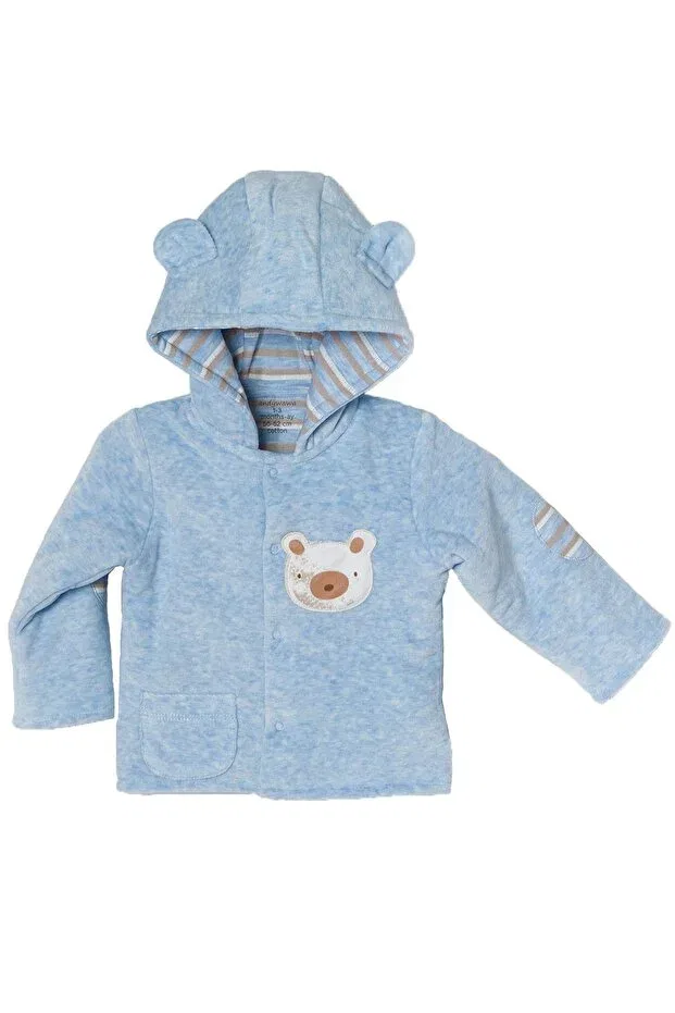 Детское пальто для мальчиков с принтом Teddy Bear Patterned Andywawa, Blue