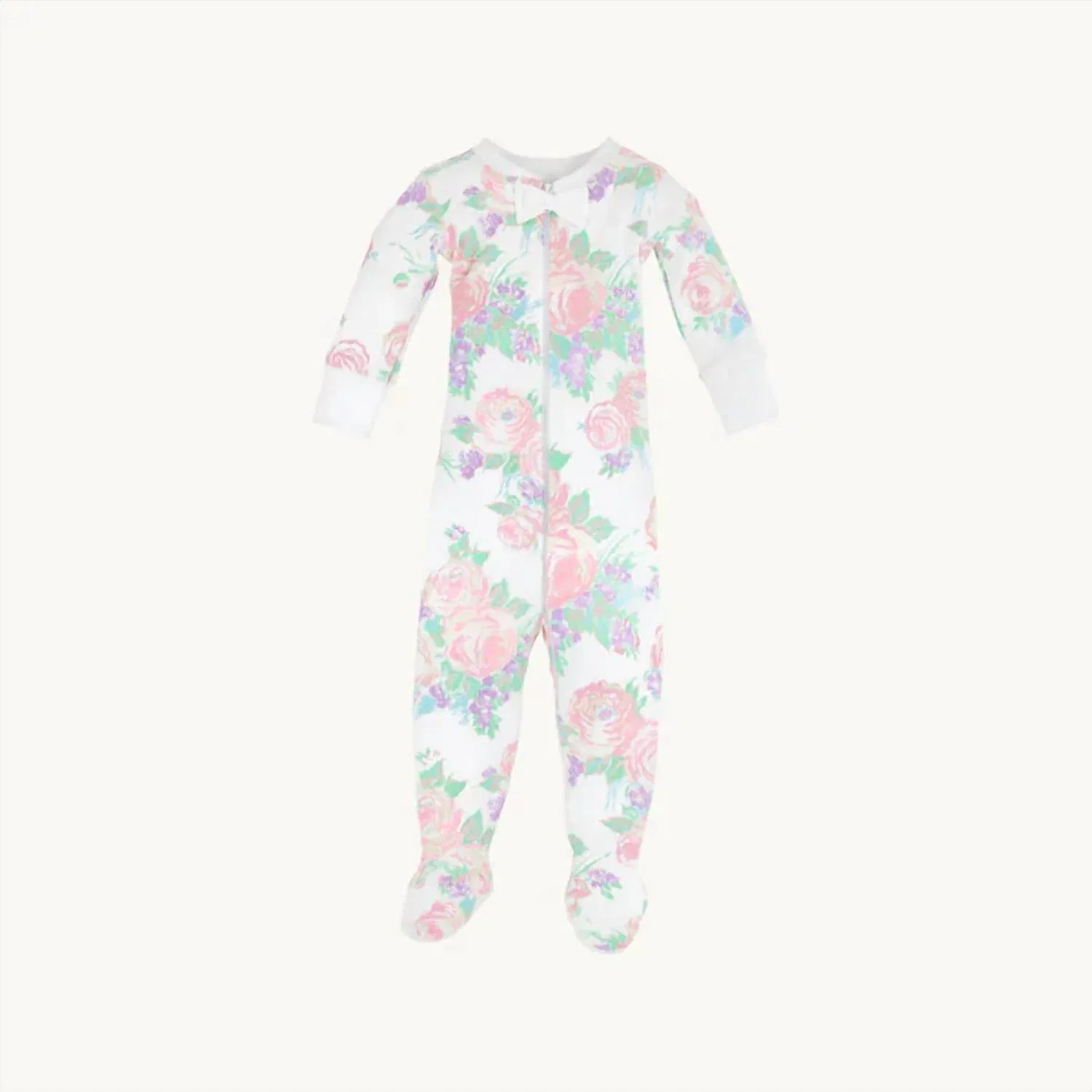 Детский боди-комбинезон с закрытыми ножками на молнии Noelle's Night Night The Beaufort Bonnet Company, Princess Grace Rose