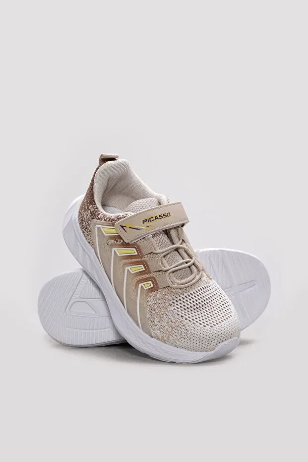 Детские кеды для девочек с принтом Fast Step, White Beige Coffee — фото 3