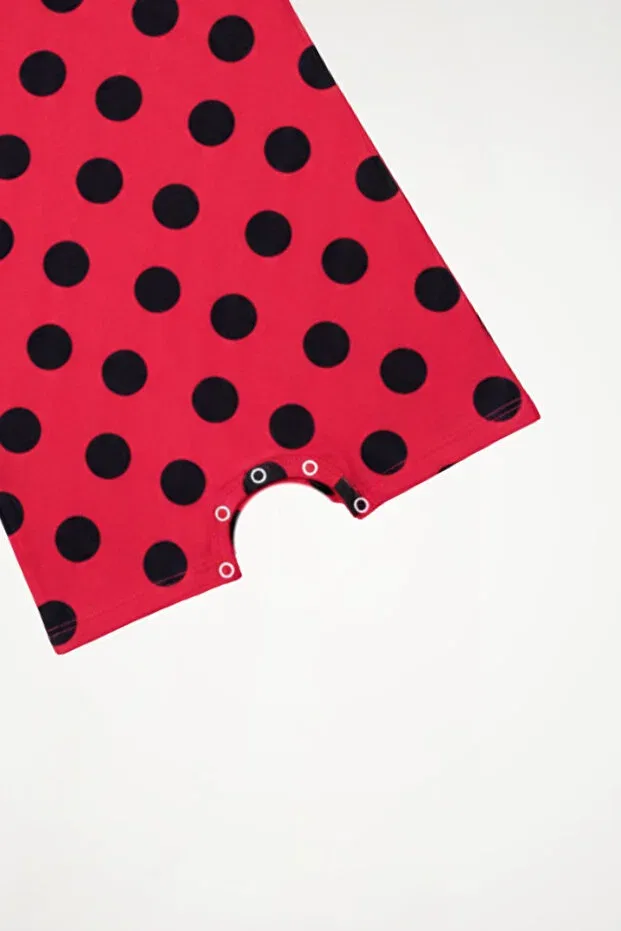 Детский комбинезон для девочек хлопковый Ladybug Polka Dot Newteam, Red — фото 4