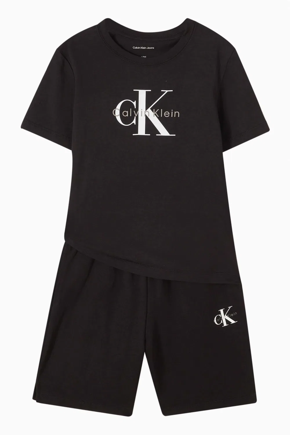 Шорты из органического хлопкового футера с логотипом Calvin Klein — фото 2