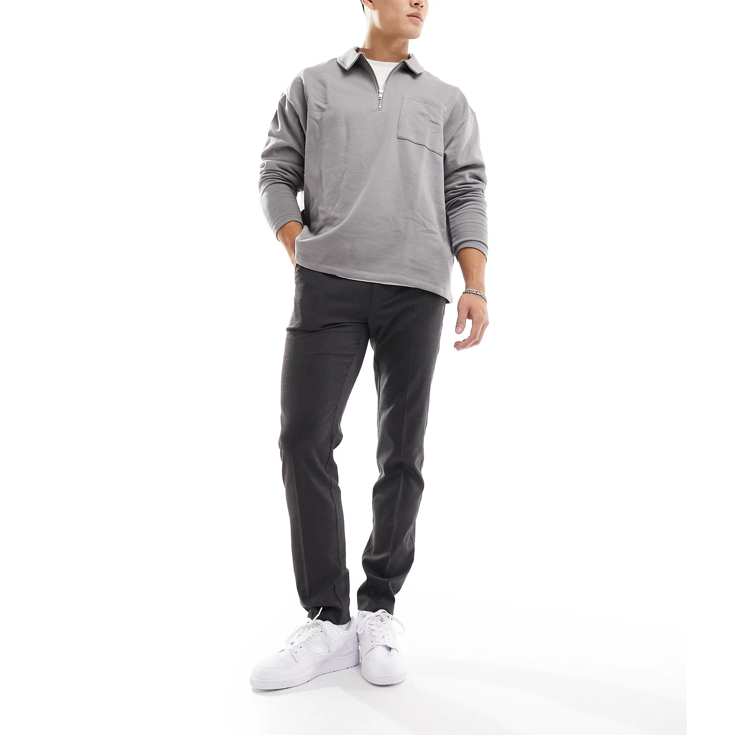 

Брюки Asos Design Slim Smart, угольный, Черный, Брюки Asos Design Slim Smart, угольный