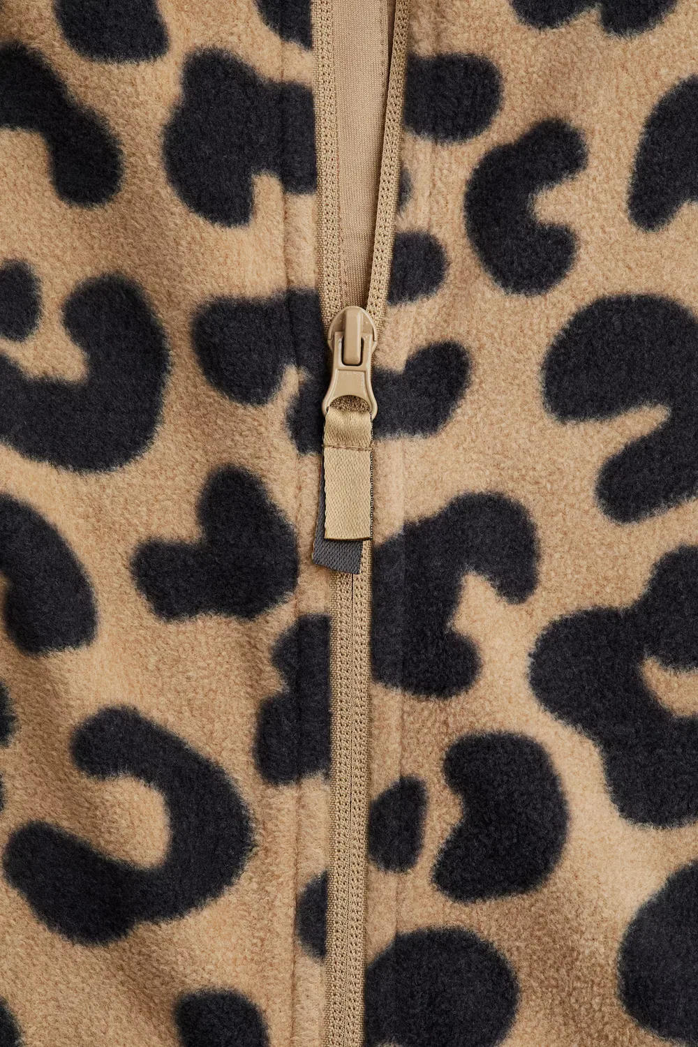 Флисовая куртка H&M, Beige/Leopardenprint — фото 3
