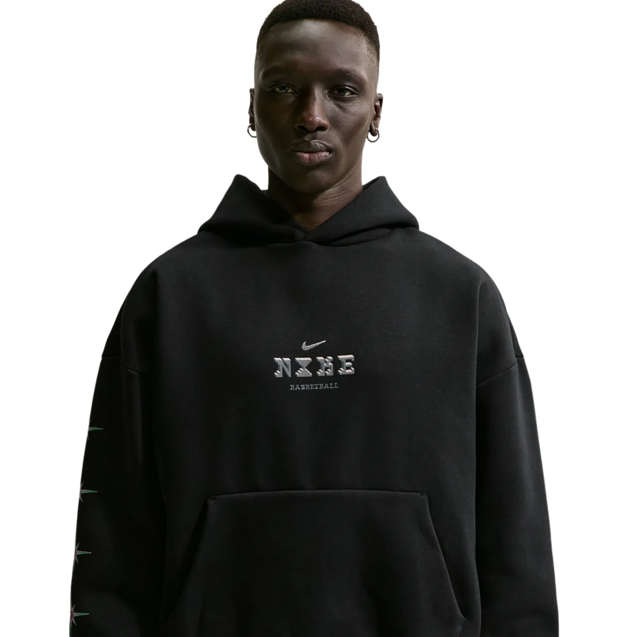 Мужская толстовка Flan Standard Issue Brush Nike, цвет Black/Smoke Grey