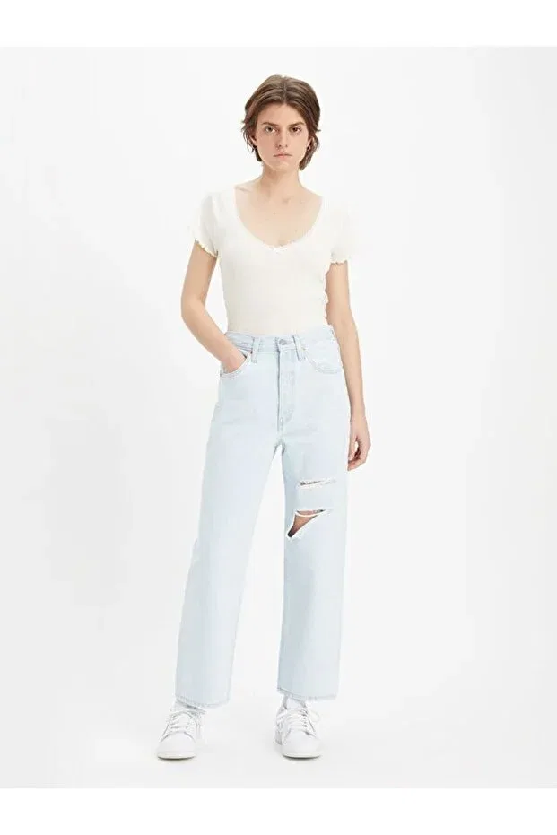 Женские джинсы из денима с высокой талией Levi'S, Blue