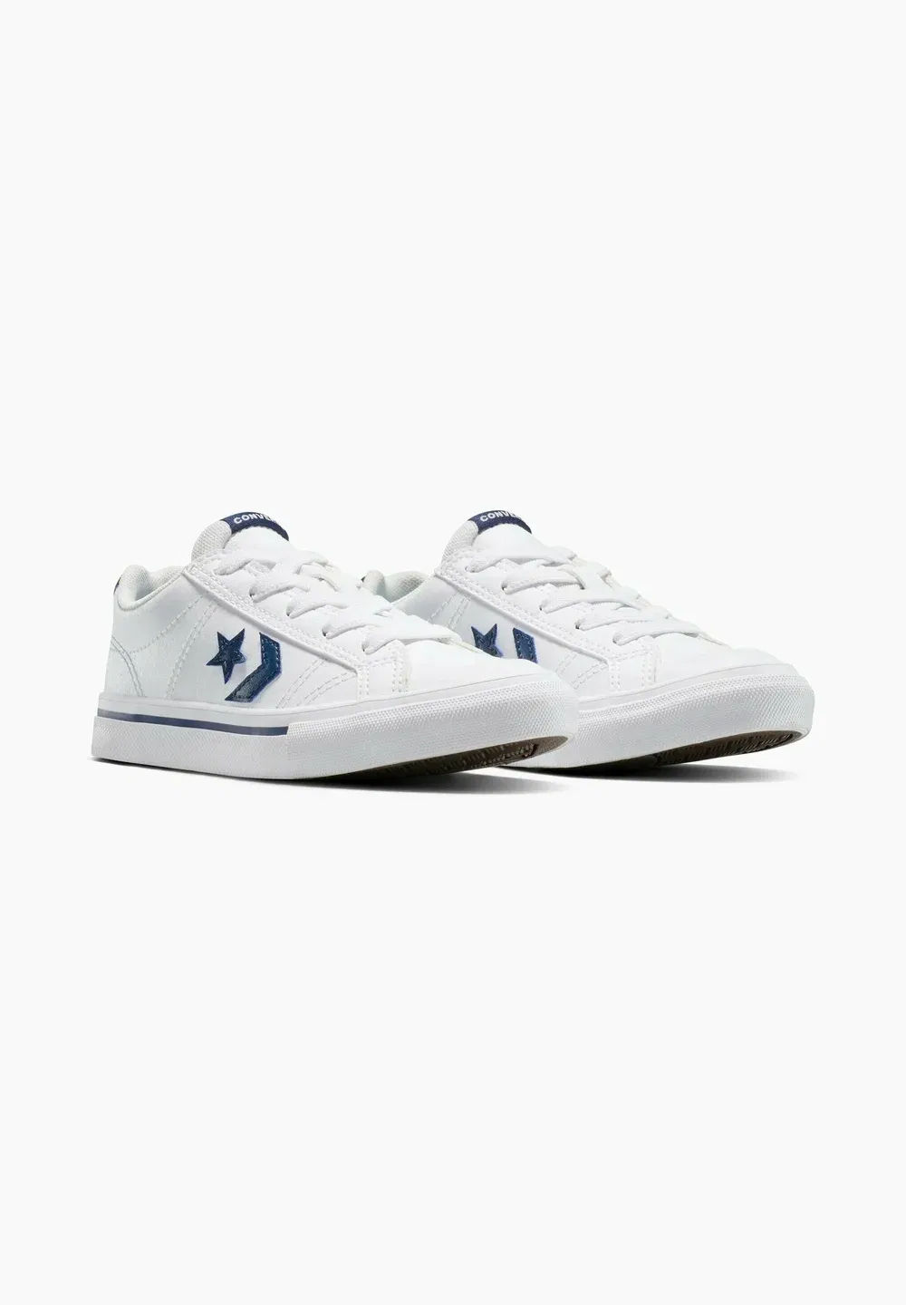 Низкие спортивные повседневные удобные кроссовки унисекс Converse, White Navy White — фото 2