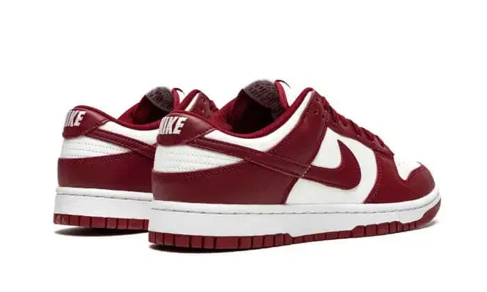 Детские кожаные кроссовки Dunk Low Team Red Nike, Weiss — фото 3
