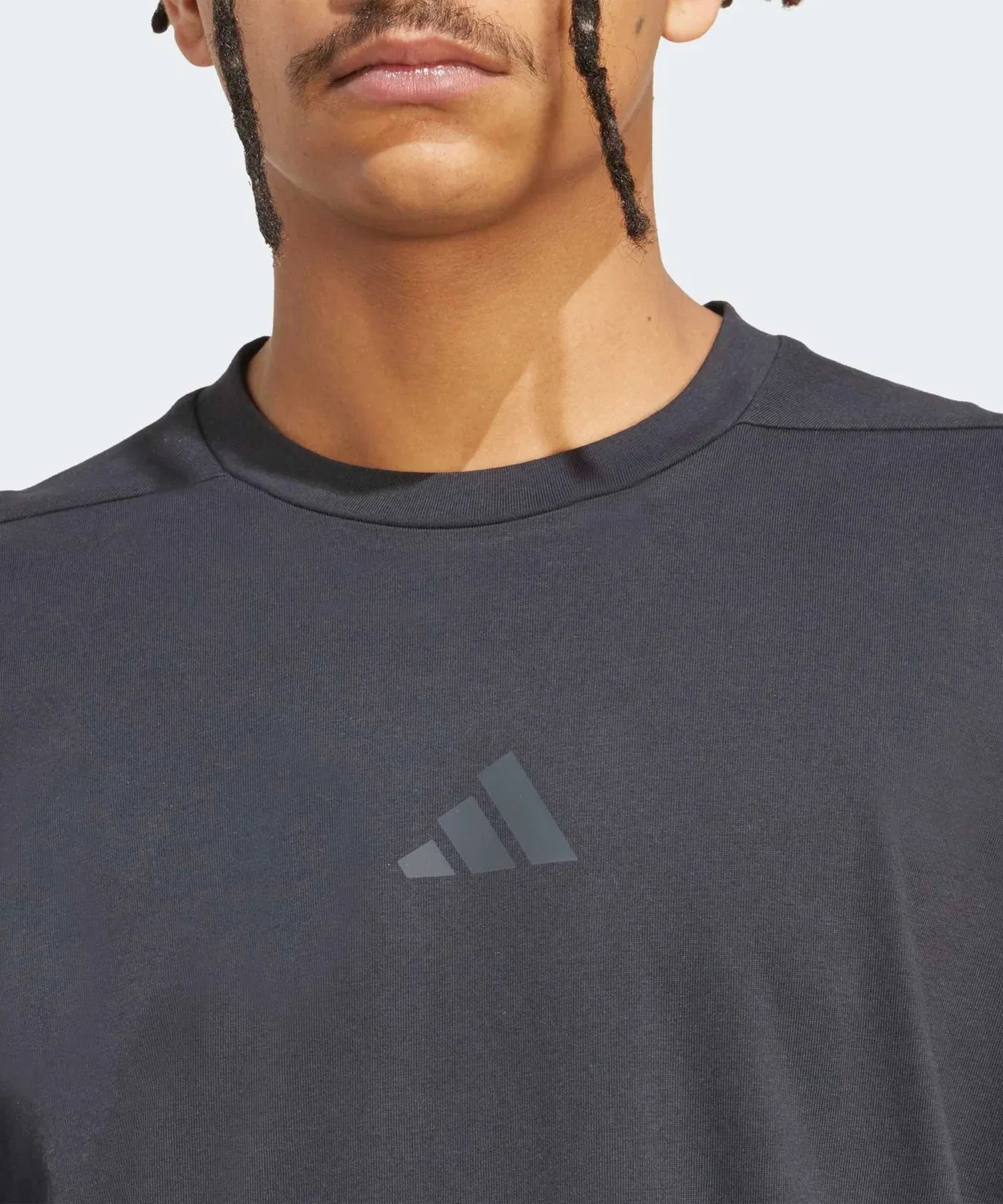 Мужская футболка свободного кроя с коротким рукавом Power Adidas, Black — фото 4