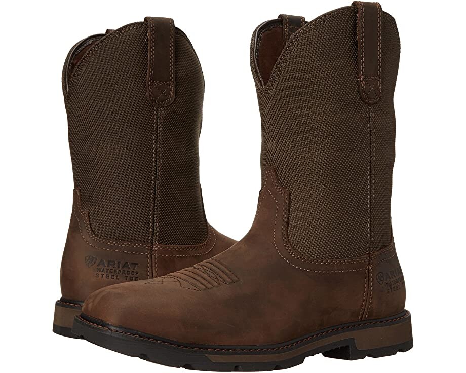 

Ботинки Groundbreaker Wide Square Toe H20 ST Ariat, коричневый