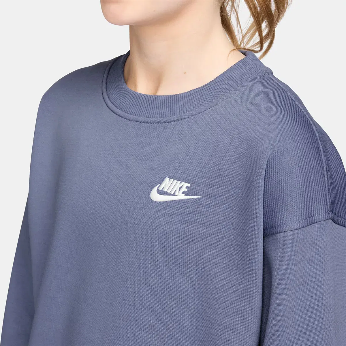 Детская худи для девочек из флиса Sportswear Club Fleece Nike, Azul — фото 3