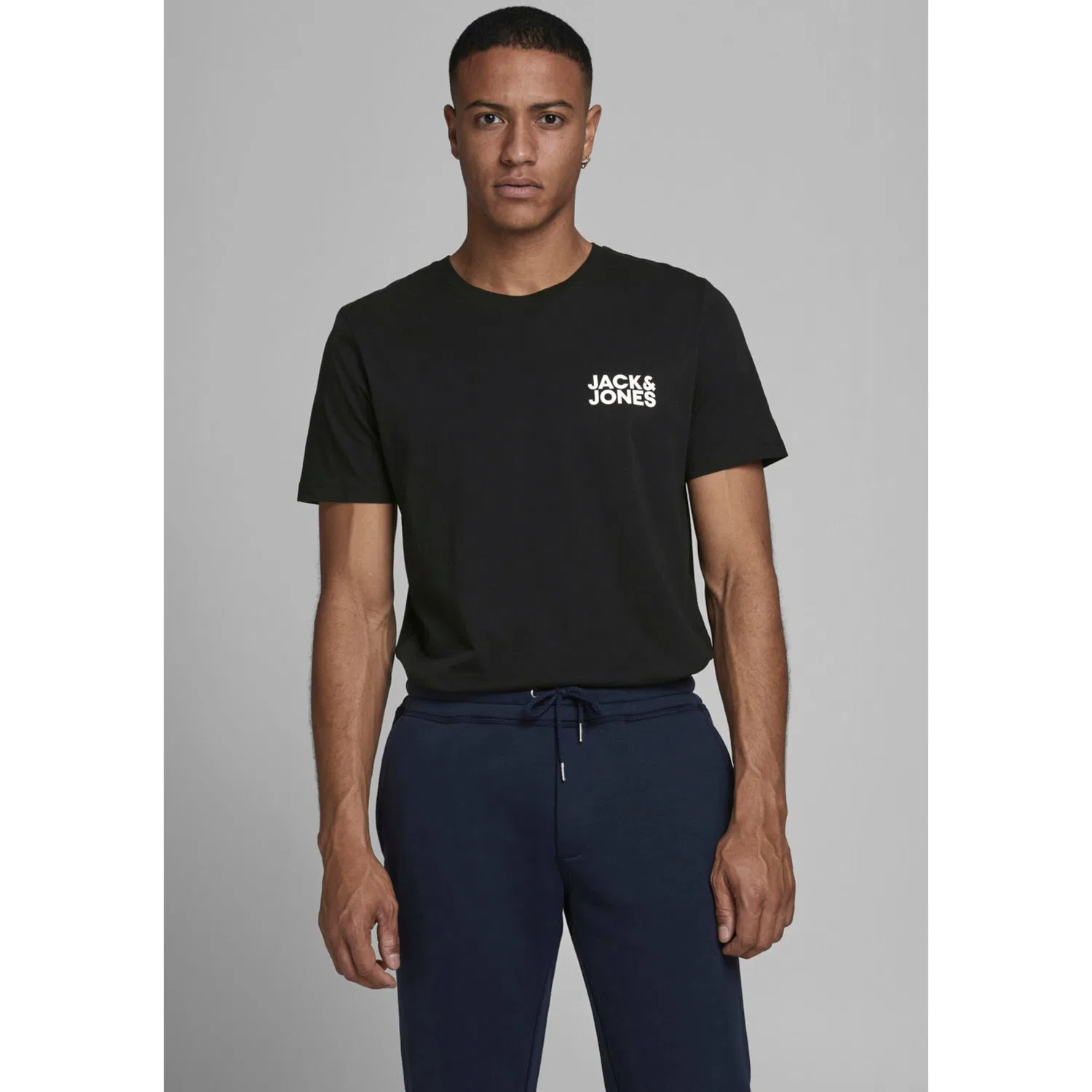 Детская облегающая футболка с логотипом Jack & Jones, Black