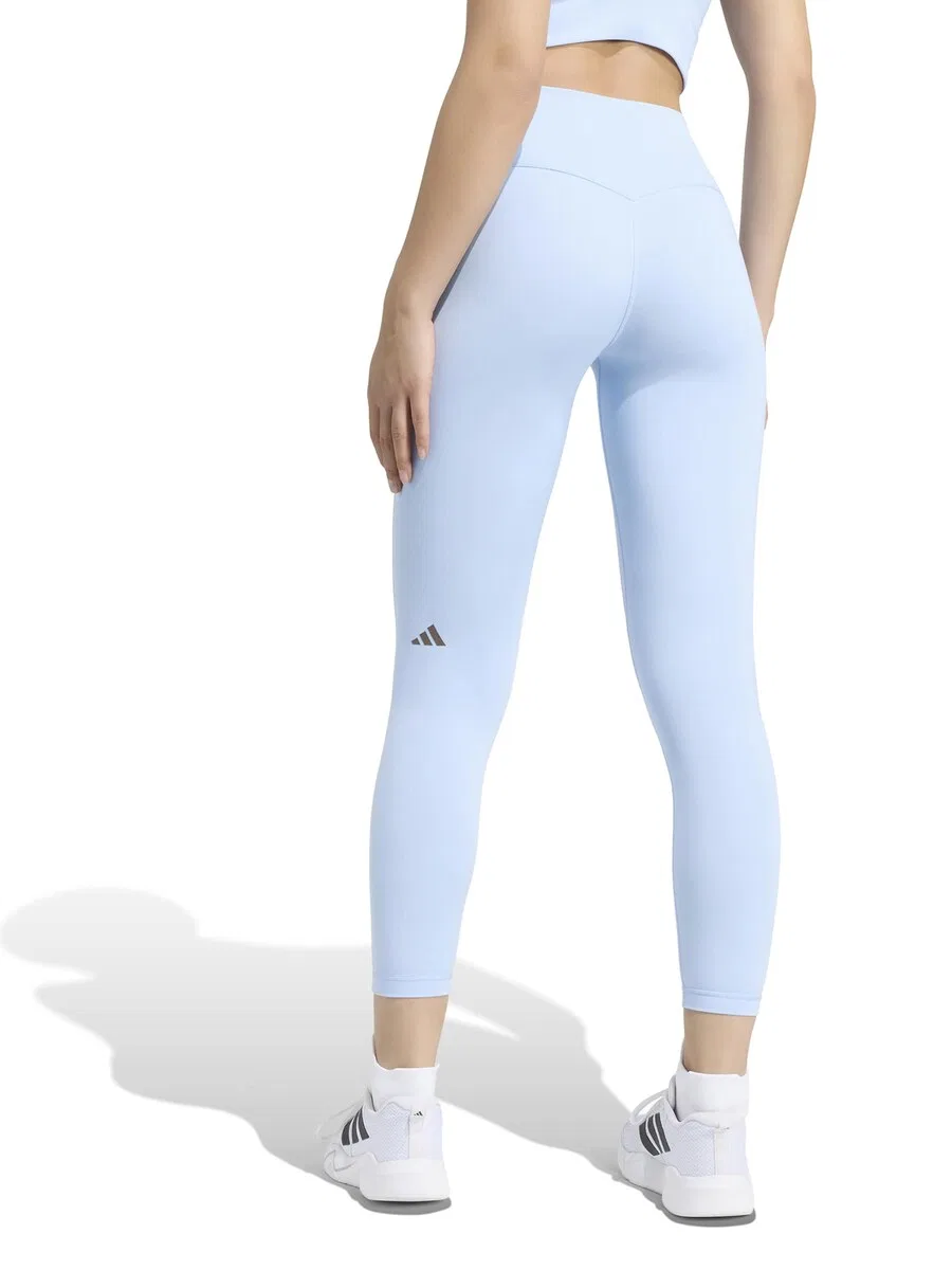 Спортивные узкие брюки ADIDAS PERFORMANCE Skinny Workout Pants 'Studio All Me' светло-голубого цвета — фото 3