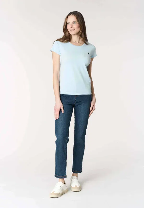 Футболка хлопковая basic T-shirt U.S. Polo Assn., blu, синий — фото 2