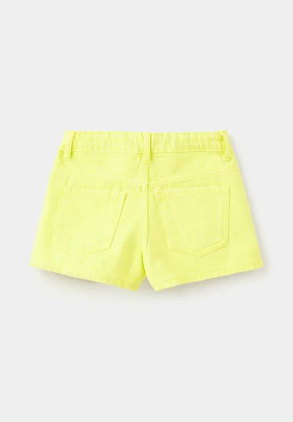 Детские джинсовые шорты Mango Kids, желтый — фото 4