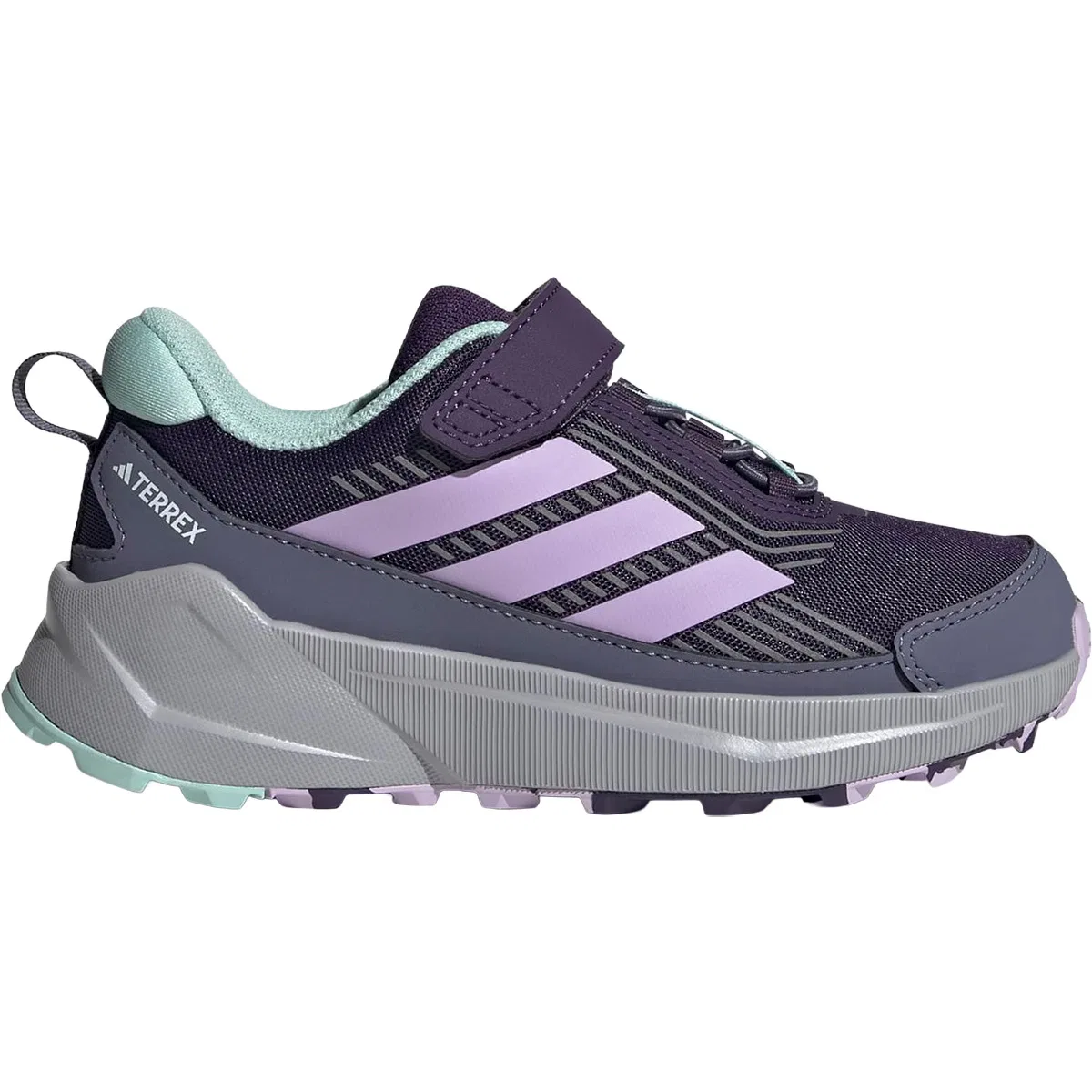 Детские ботинки для походов с липучкой Terrex Trailmaker 2 CF Hiking Shoe Adidas Terrex, Aurora Plum Powder Plum Semi Flash Aqua