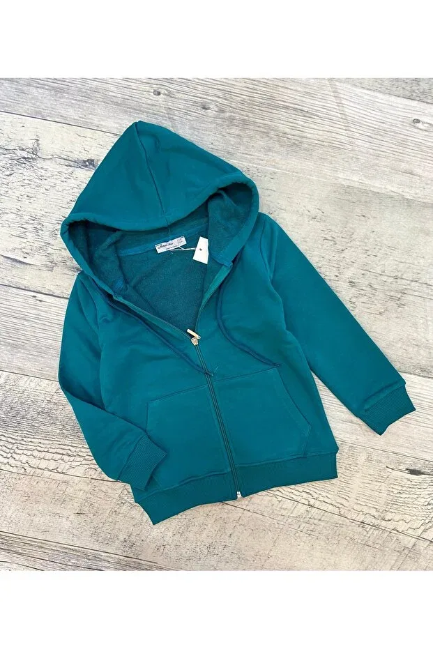 Детские свитшот на молнии с капюшоном Store, Green