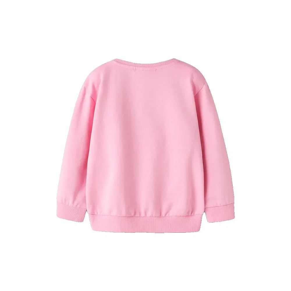 Детский свитшот для девочек с принтом Abara Hellok Name it, Pink — фото 3