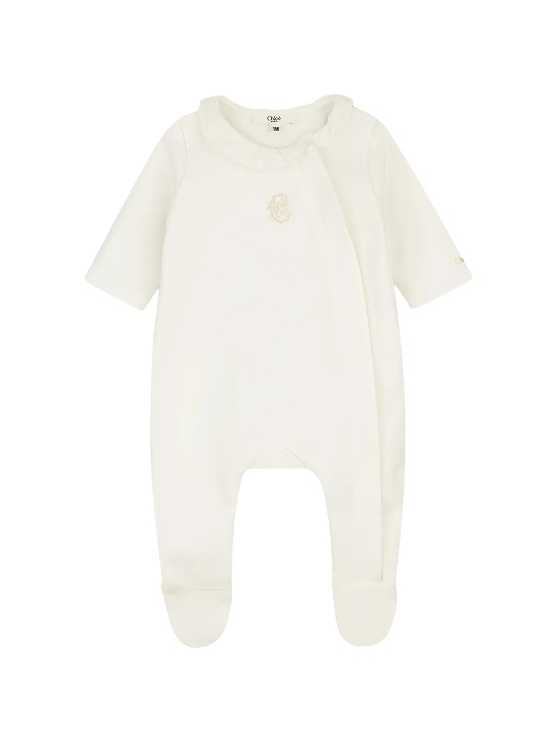 Комплект для новорожденного с оборками и вышивкой Chloé Kids, нейтральные цвета