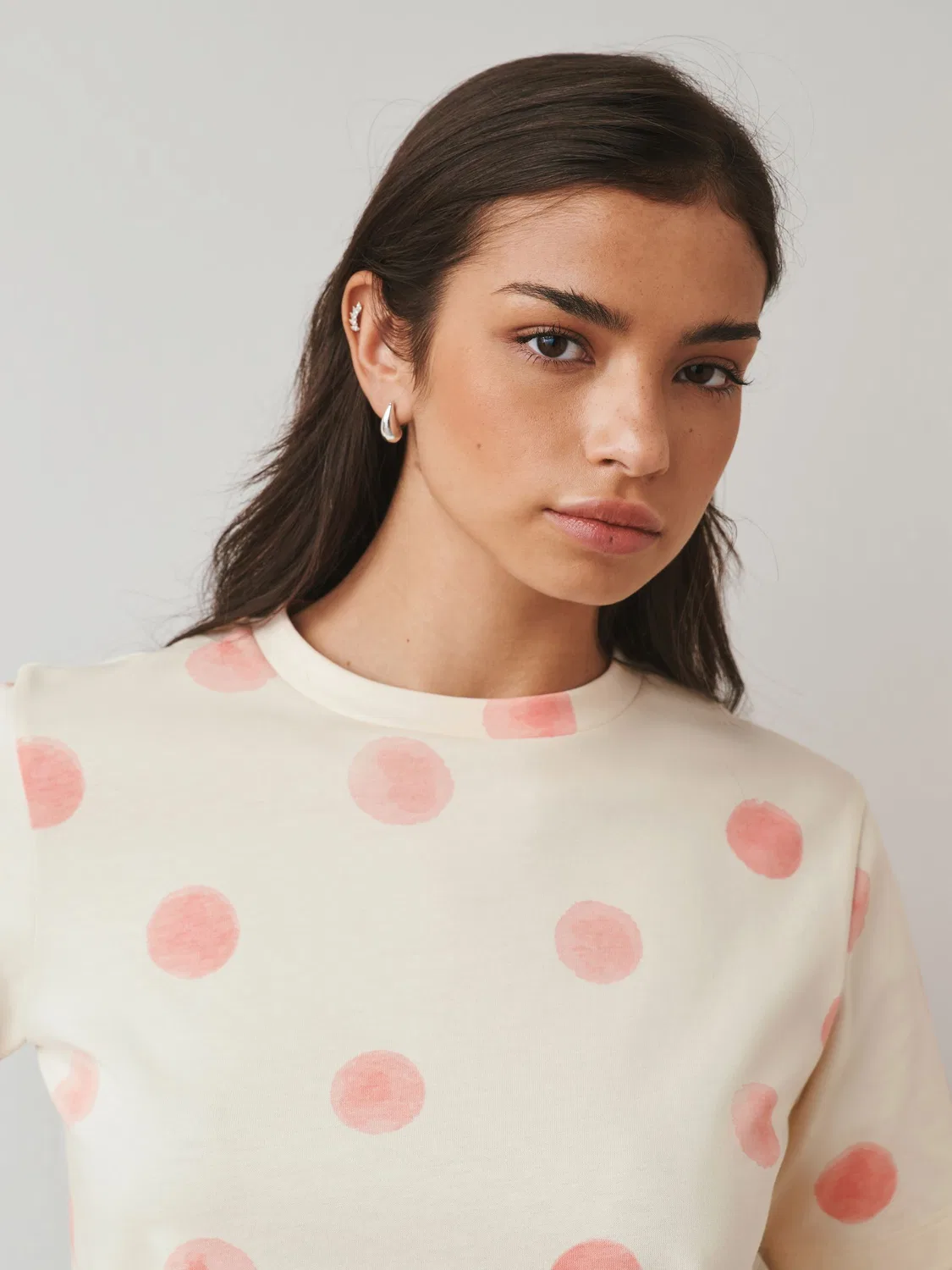 Футболка с горошком Next, Ecru/Orange Polka Dot — фото 4