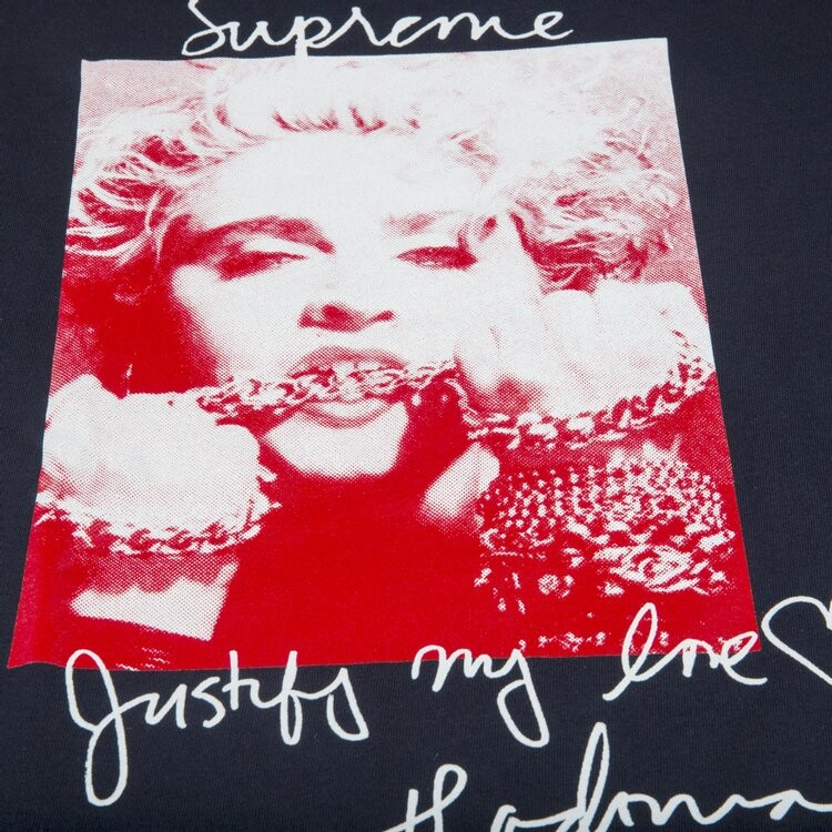 Футболка Supreme Madonna T-Shirt 'Navy', синий — фото 3