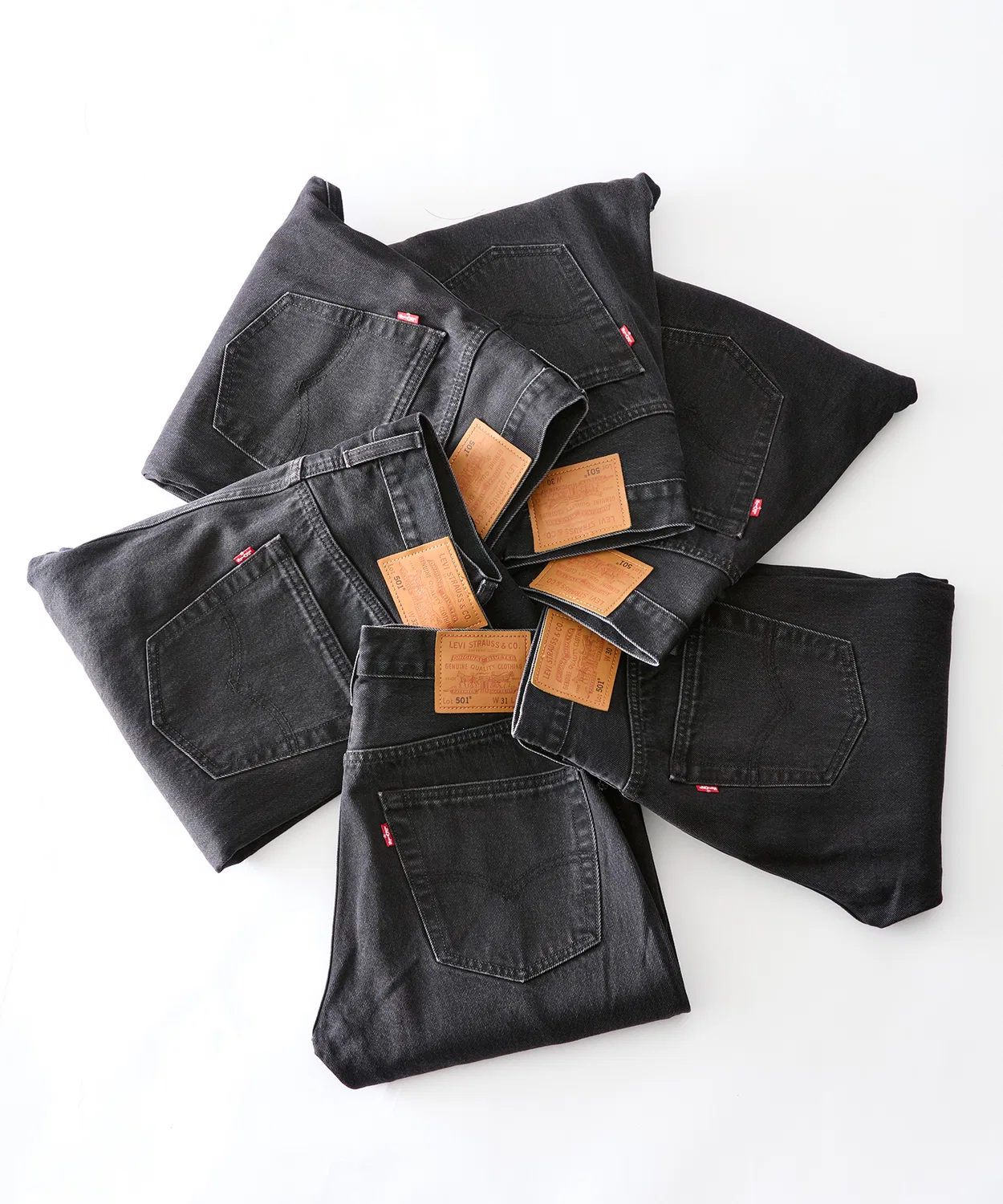Мужские джинсы прямого кроя с черной отделкой 501 Levi's, Black — фото 3