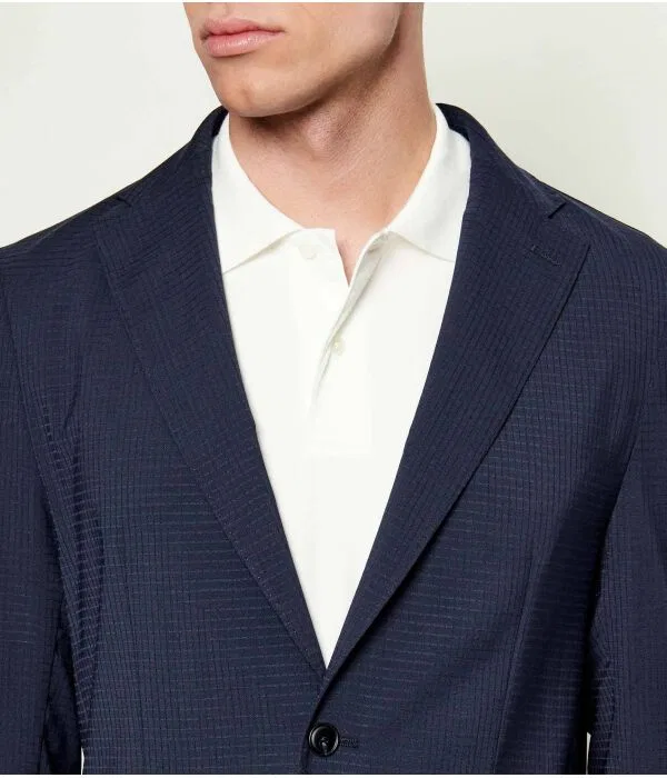 Мужской пиджак из шерсти Slim Fit P-Harry-WG-PK-262F BOSS, Blu Marino — фото 4