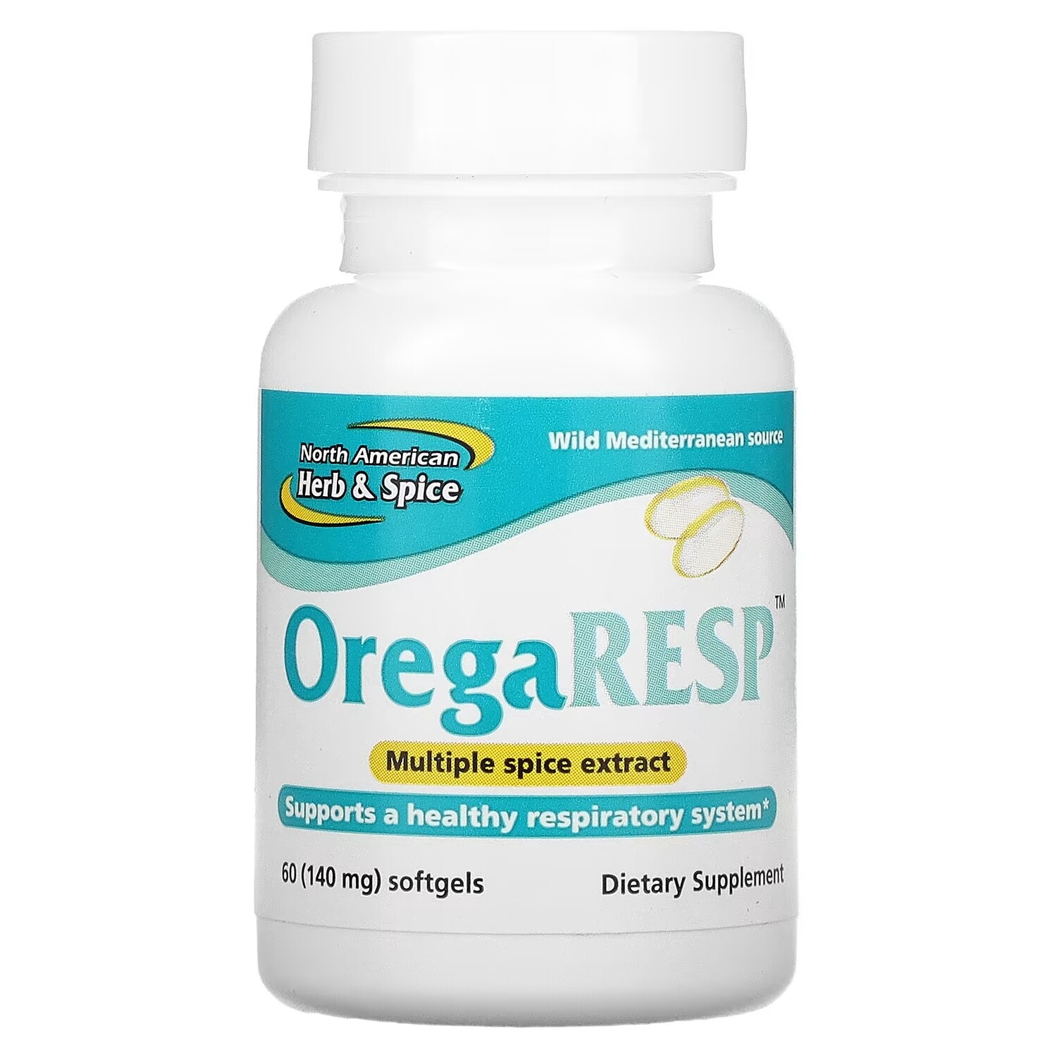 

North American Herb & Spice OregaResp 140 мг, 60 капсул